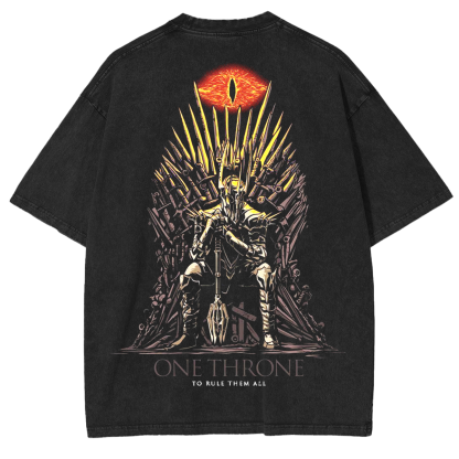 One Throne to rule them all,Lord of the Rings Washed Unisex T-Shirt