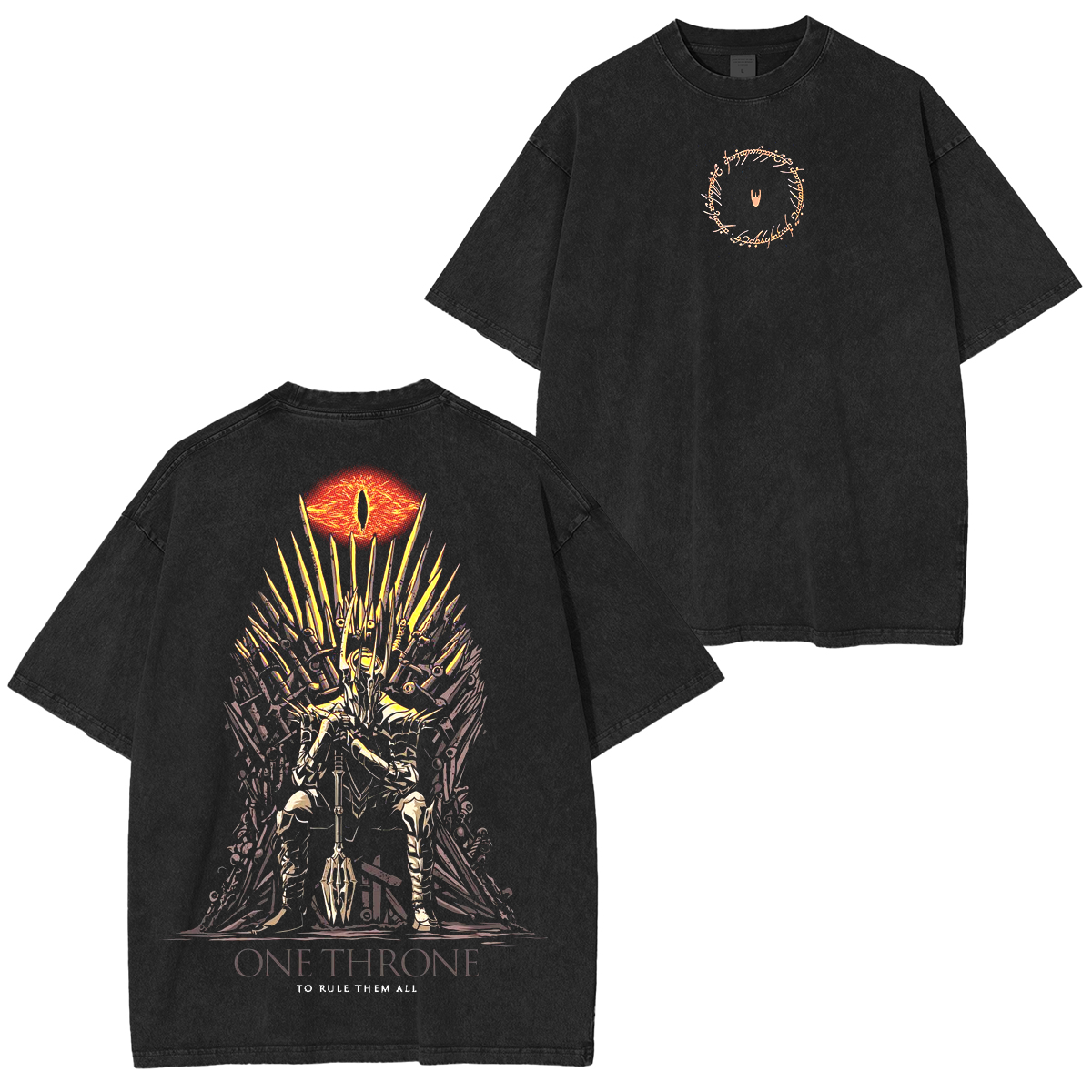 One Throne to rule them all,Lord of the Rings Washed Unisex T-Shirt