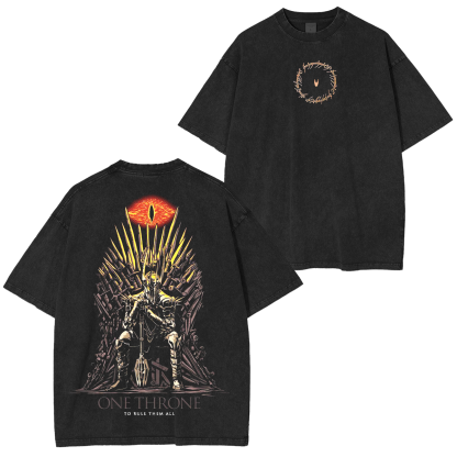 One Throne to rule them all,Lord of the Rings Washed Unisex T-Shirt