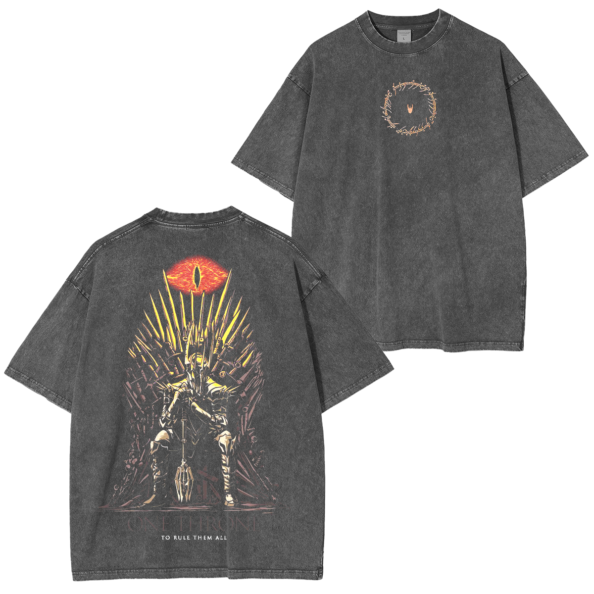 One Throne to rule them all,Lord of the Rings Washed Unisex T-Shirt
