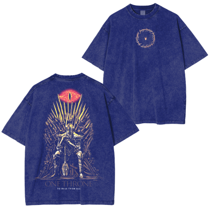 One Throne to rule them all,Lord of the Rings Washed Unisex T-Shirt