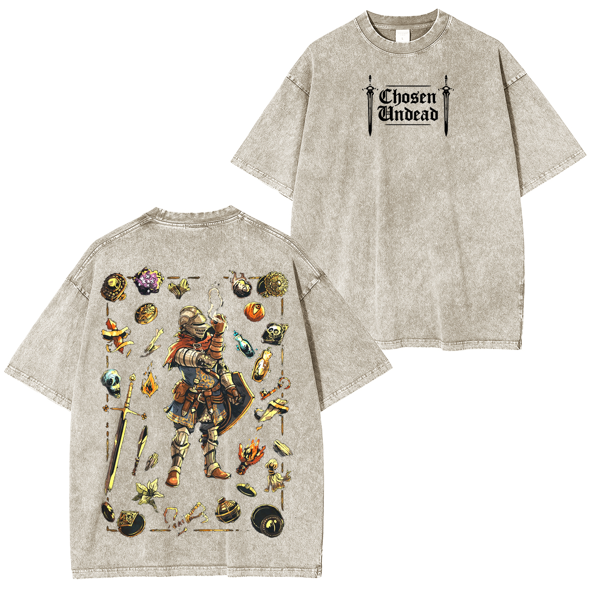 Chosen Undead -Greatsword of Artorias Unisex Washed T-Shirt