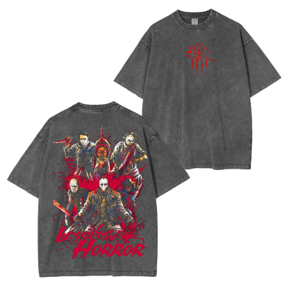Scary Cartoon Dead By Delight Unisex Washed T-Shirt