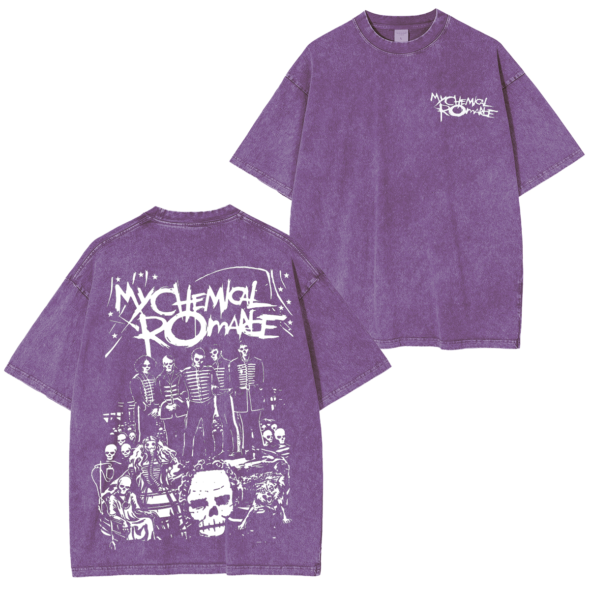 My Chemical Romance Mcr Dead Parade Punk Emo Rock  Unisex Washed T-Shirt