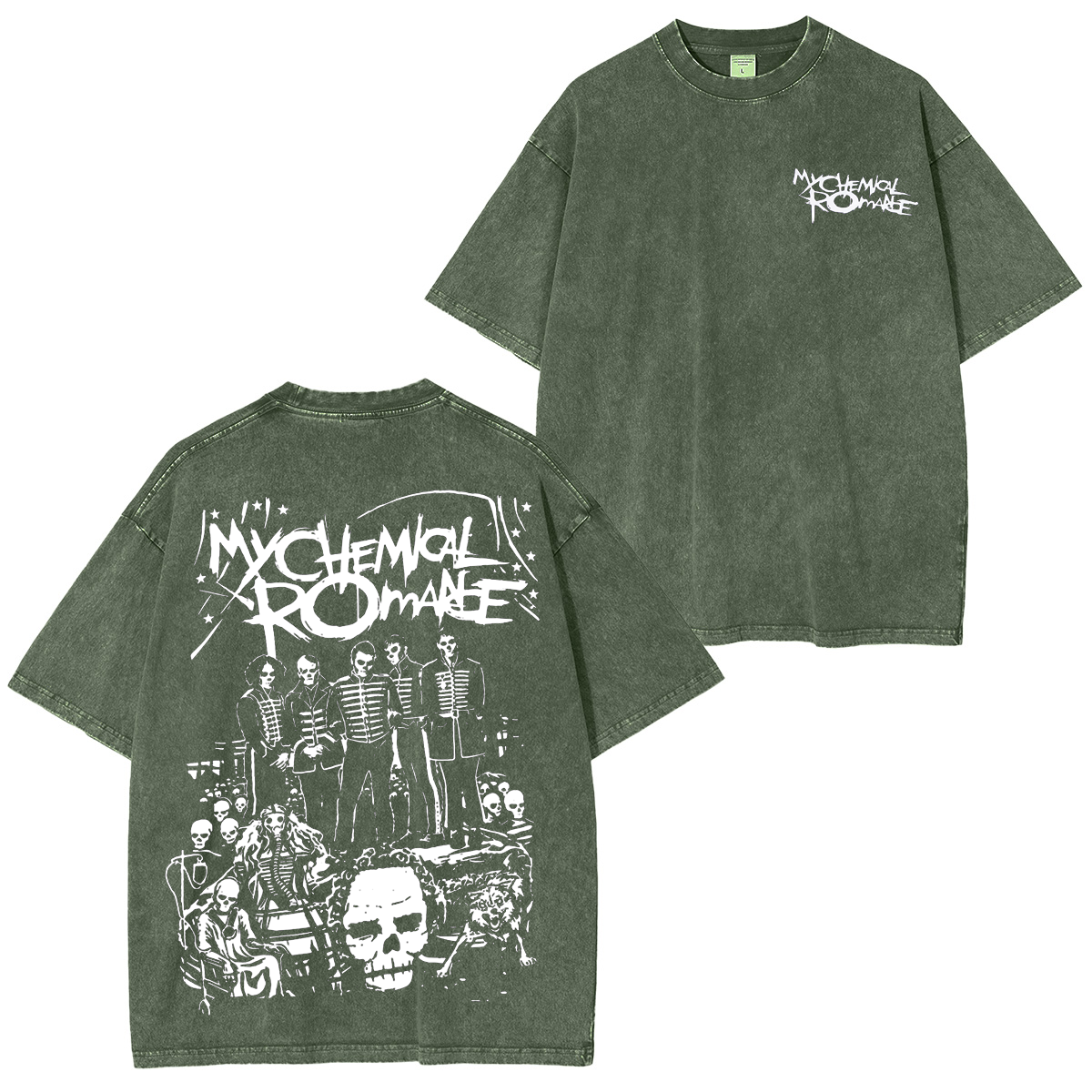 My Chemical Romance Mcr Dead Parade Punk Emo Rock  Unisex Washed T-Shirt