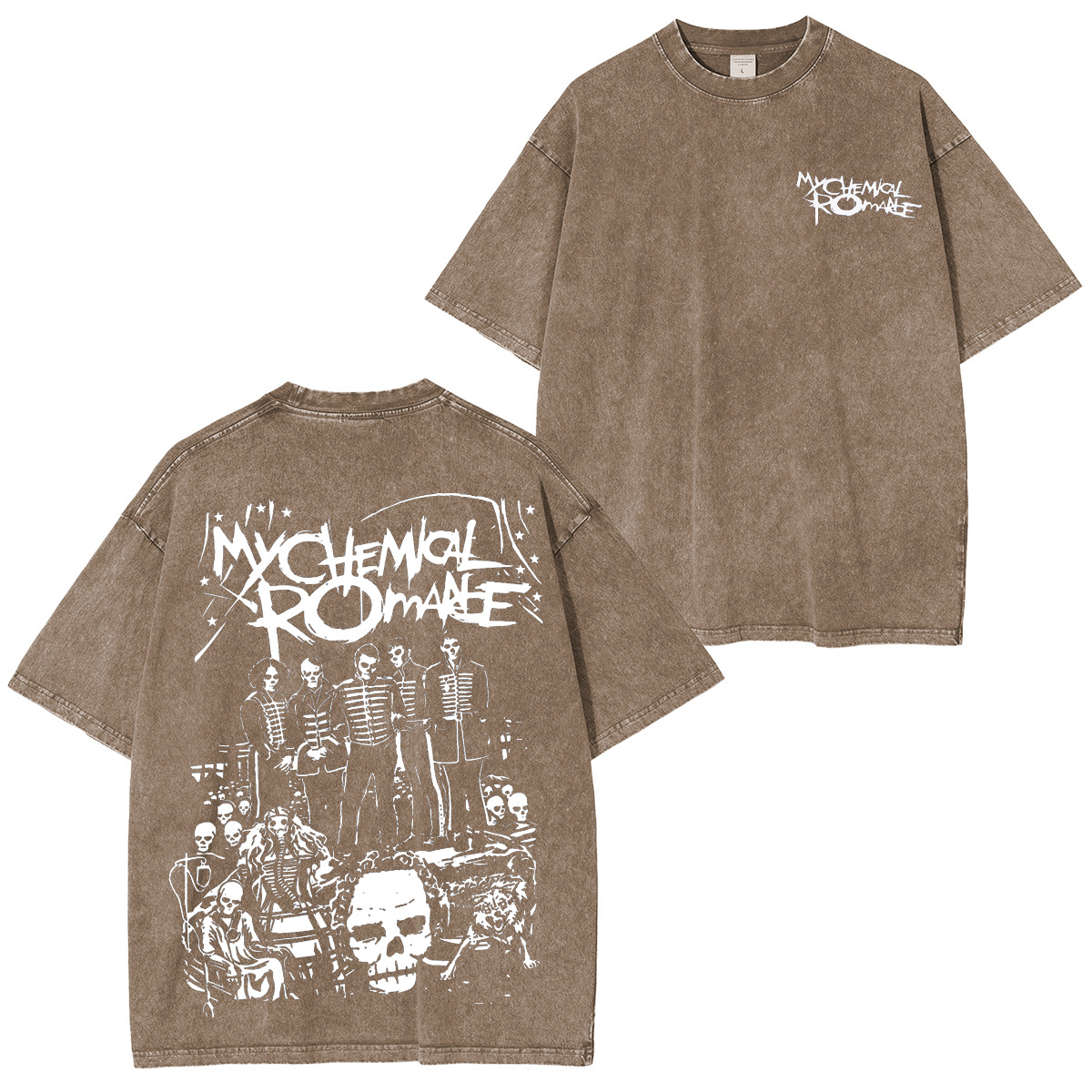 My Chemical Romance Mcr Dead Parade Punk Emo Rock  Unisex Washed T-Shirt