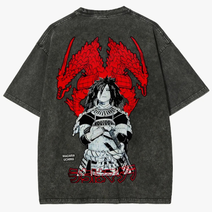Wake Up To Reality Madara Uchiha Vintage Unisex Washed T-Shirt