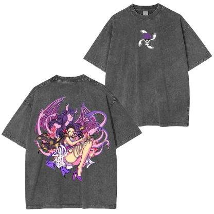 Nico Robin,One Piece  Anime Unsiex Washed T-Shirt