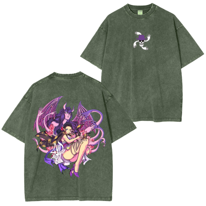 Nico Robin,One Piece  Anime Unsiex Washed T-Shirt
