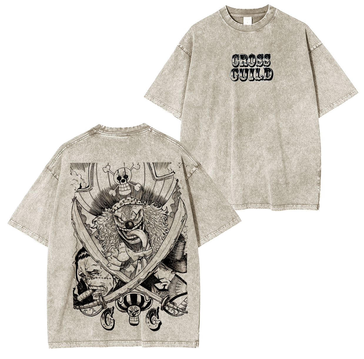 One Piece  Anime Unsiex Washed T-Shirt