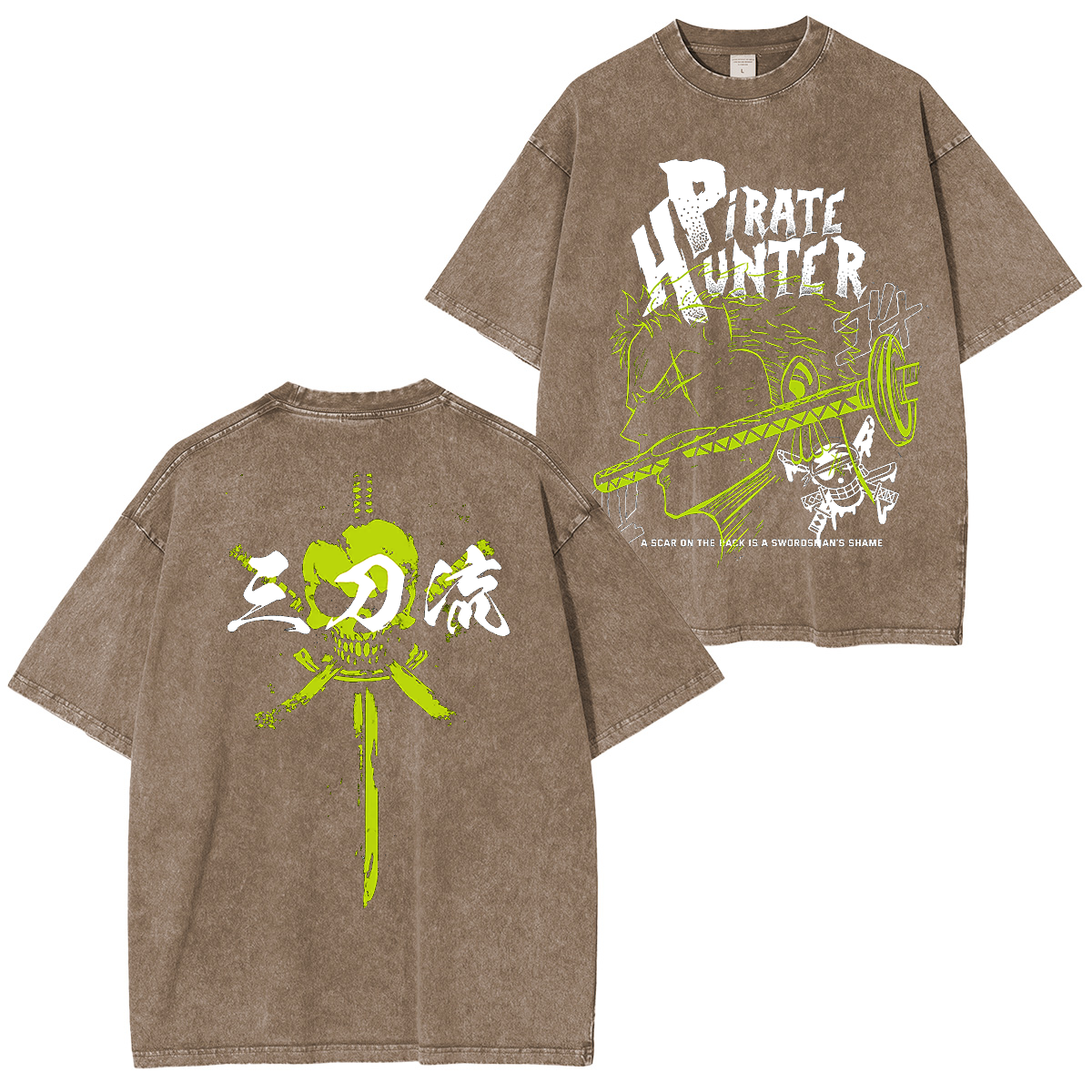 Roronoa Zoro, One Piece  Anime Unisex Washed T-Shirt