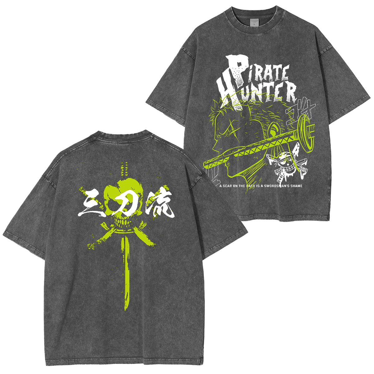 Roronoa Zoro, One Piece  Anime Unisex Washed T-Shirt