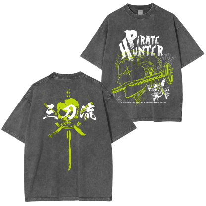 Roronoa Zoro, One Piece  Anime Unisex Washed T-Shirt
