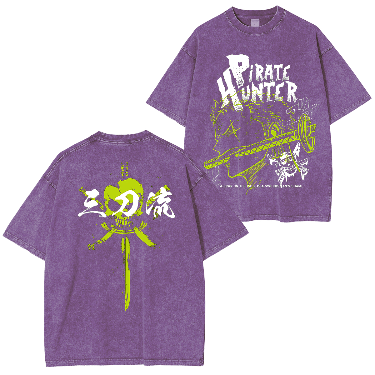 Roronoa Zoro, One Piece  Anime Unisex Washed T-Shirt