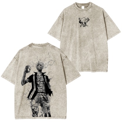 Sanji,One Piece Anime Unisex Washed T-Shirt