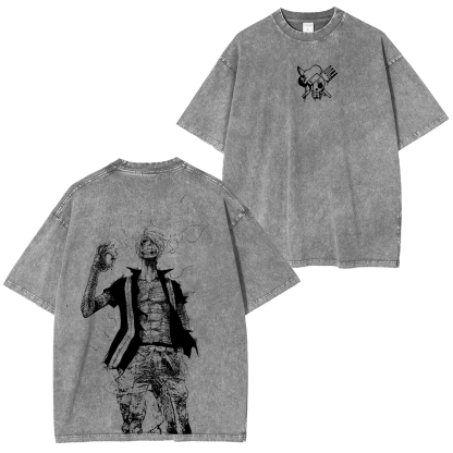Sanji,One Piece Anime Unisex Washed T-Shirt