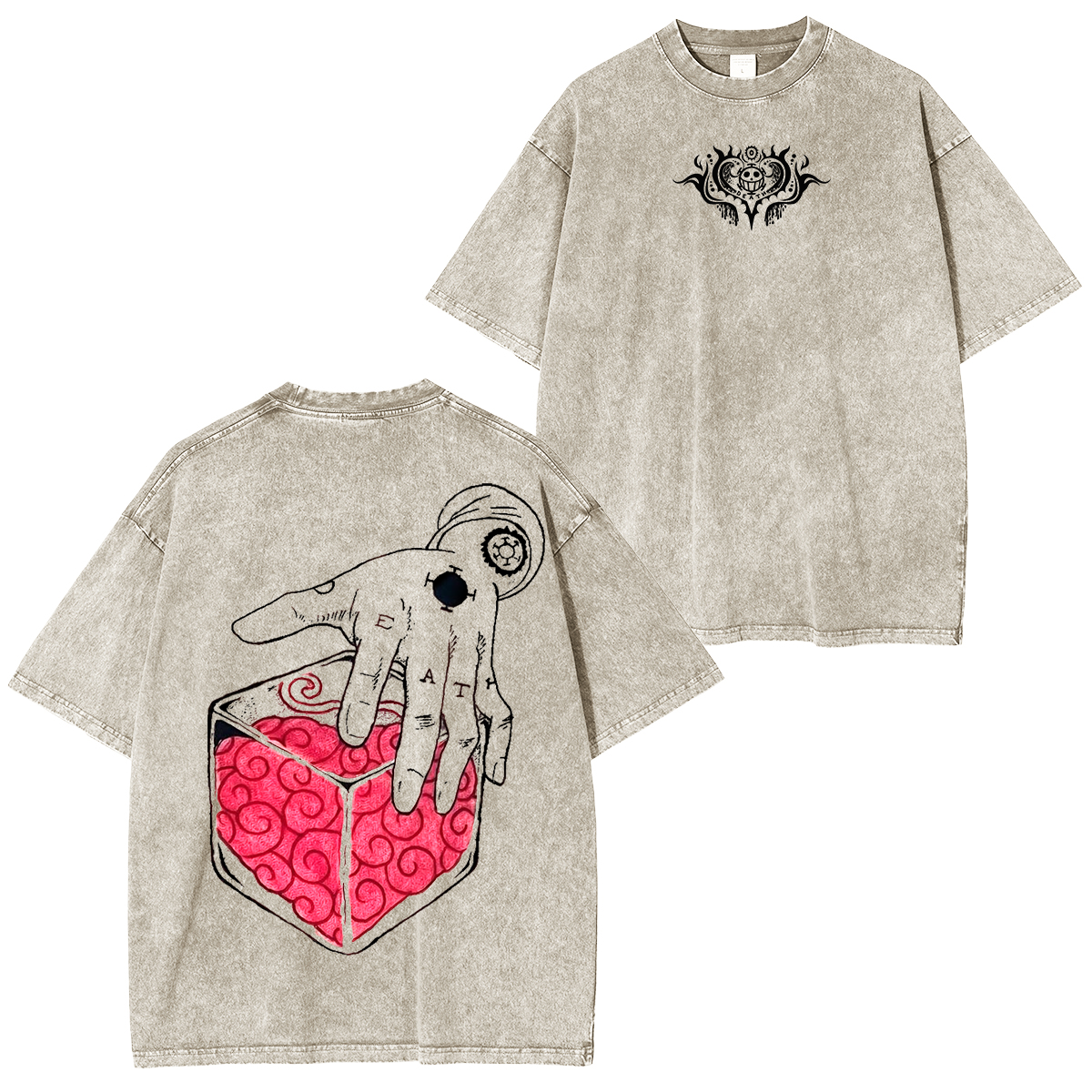 Trafalgar D. Water Law,One Piece Anime Unisex Washed T-Shirt