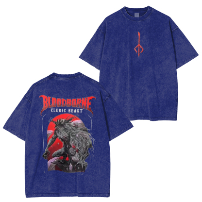 Bloodborne Cleric Beast Graphic Unisex Washed T-Shirt