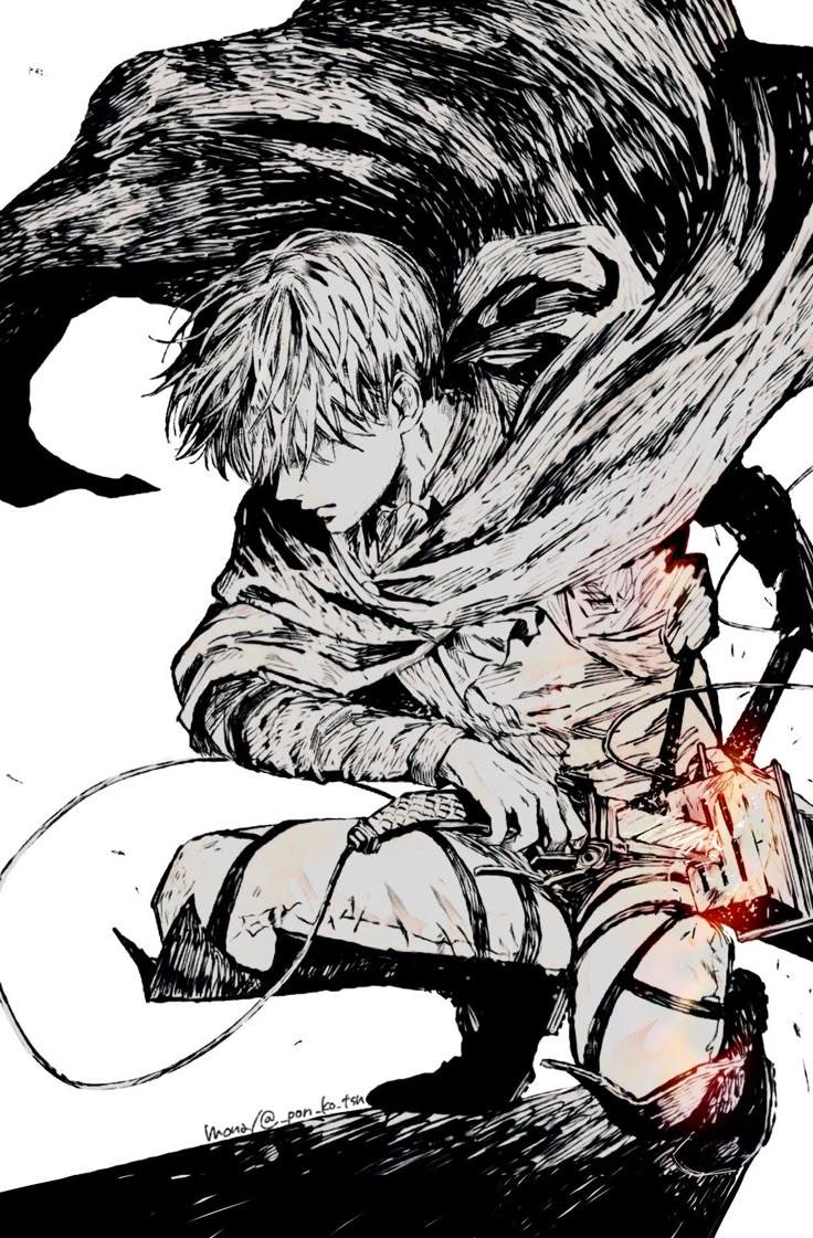 Levi Ackerman Attack on Titan Merch Unisex Washed T-Shirt