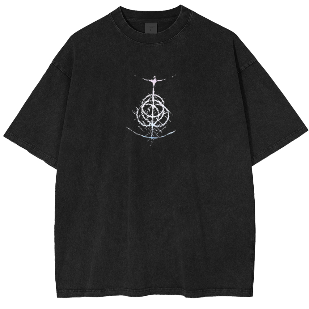 Elden Ring Night Rein Vintage Unisex Washed T-Shirt