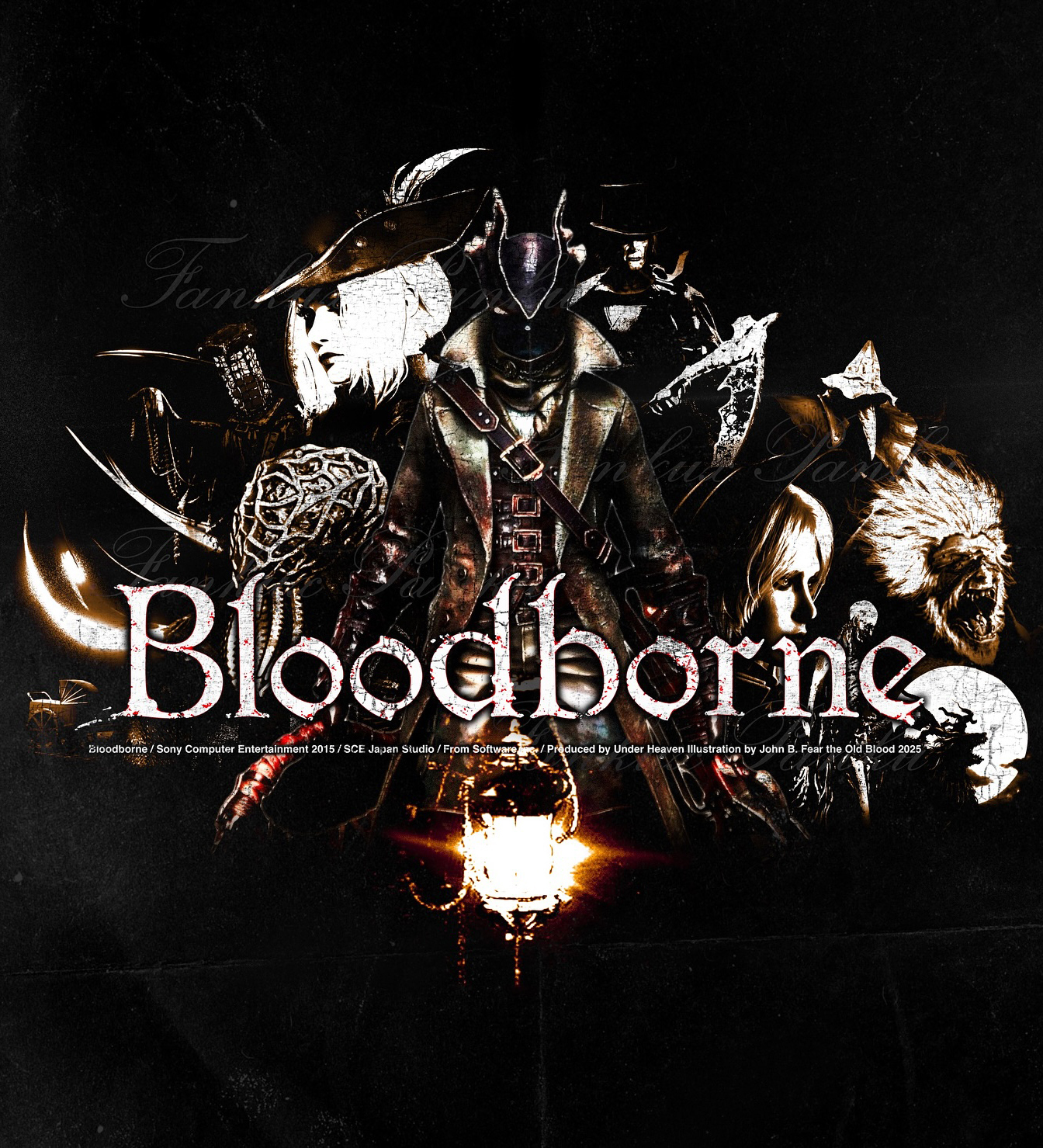 bloodborne the old hunters  Unisex Washed T-Shirt