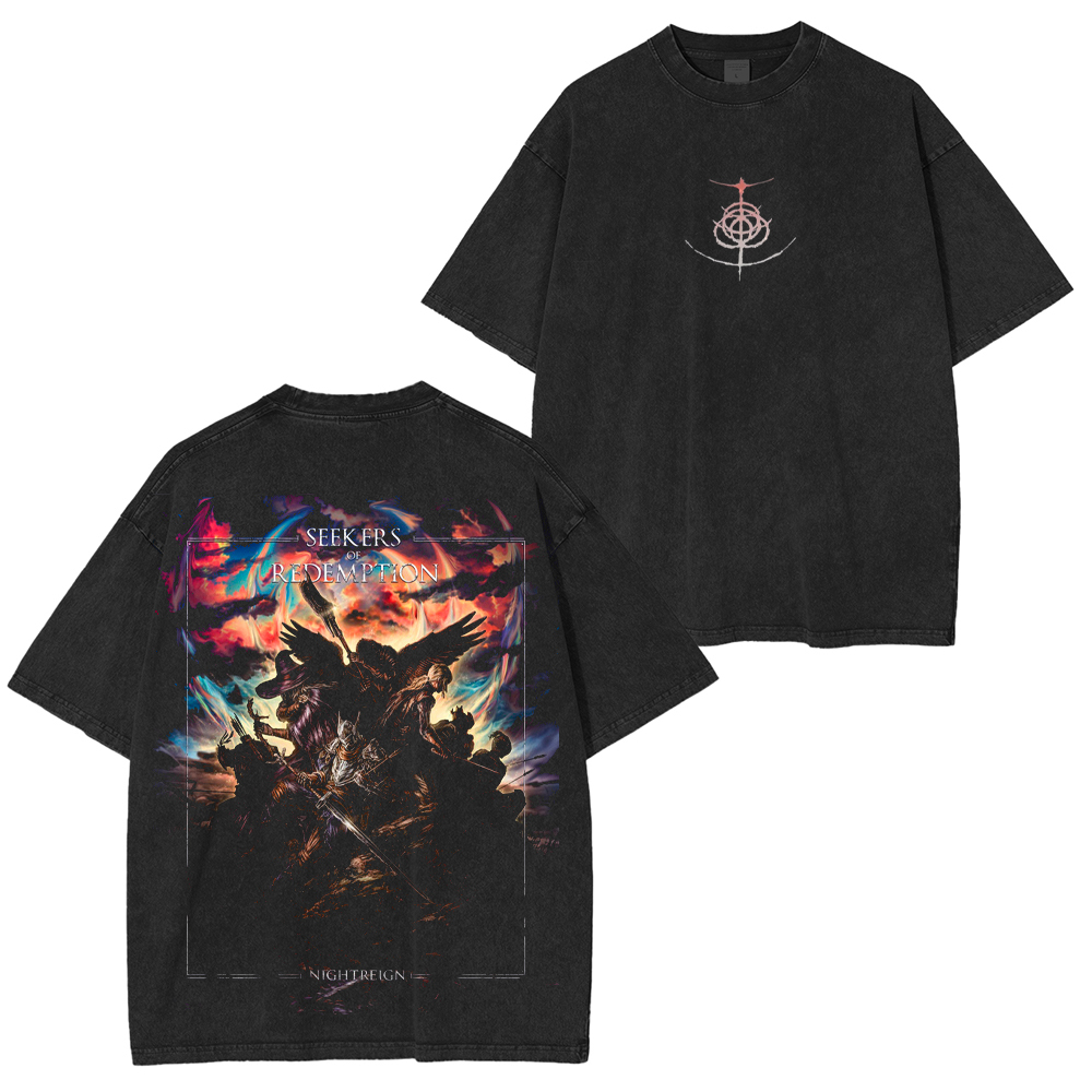 Portgas D. Ace x One Piece Anime Double Printed Vintage Unisex Washed
