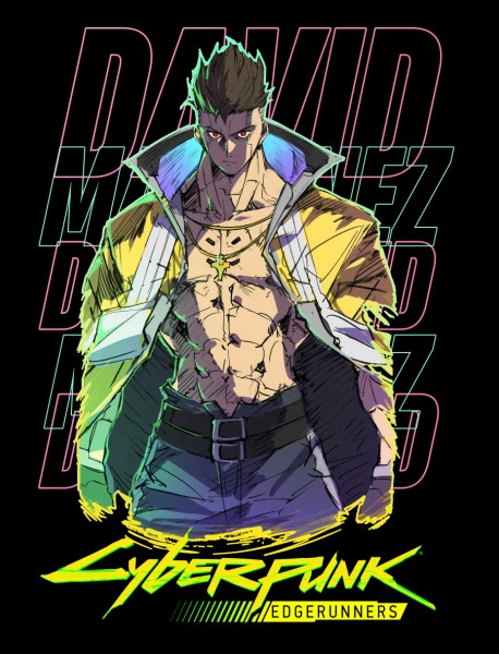 David Martinez - Cyberpunk Edgerunners Anime Unisex Acid Washed T-Shirt