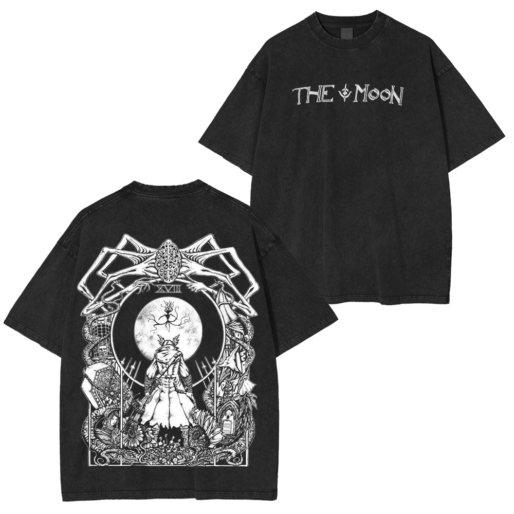 Hunter x Bloodborne Game Double Printed Washed T-Shirt