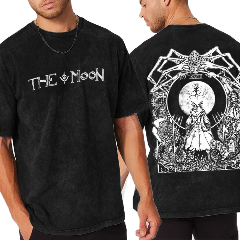 Hunter x Bloodborne Game Double Printed Washed T-Shirt