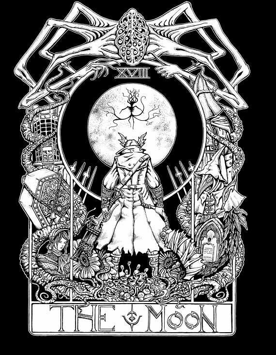 Hunter x Bloodborne Game Double Printed Washed T-Shirt