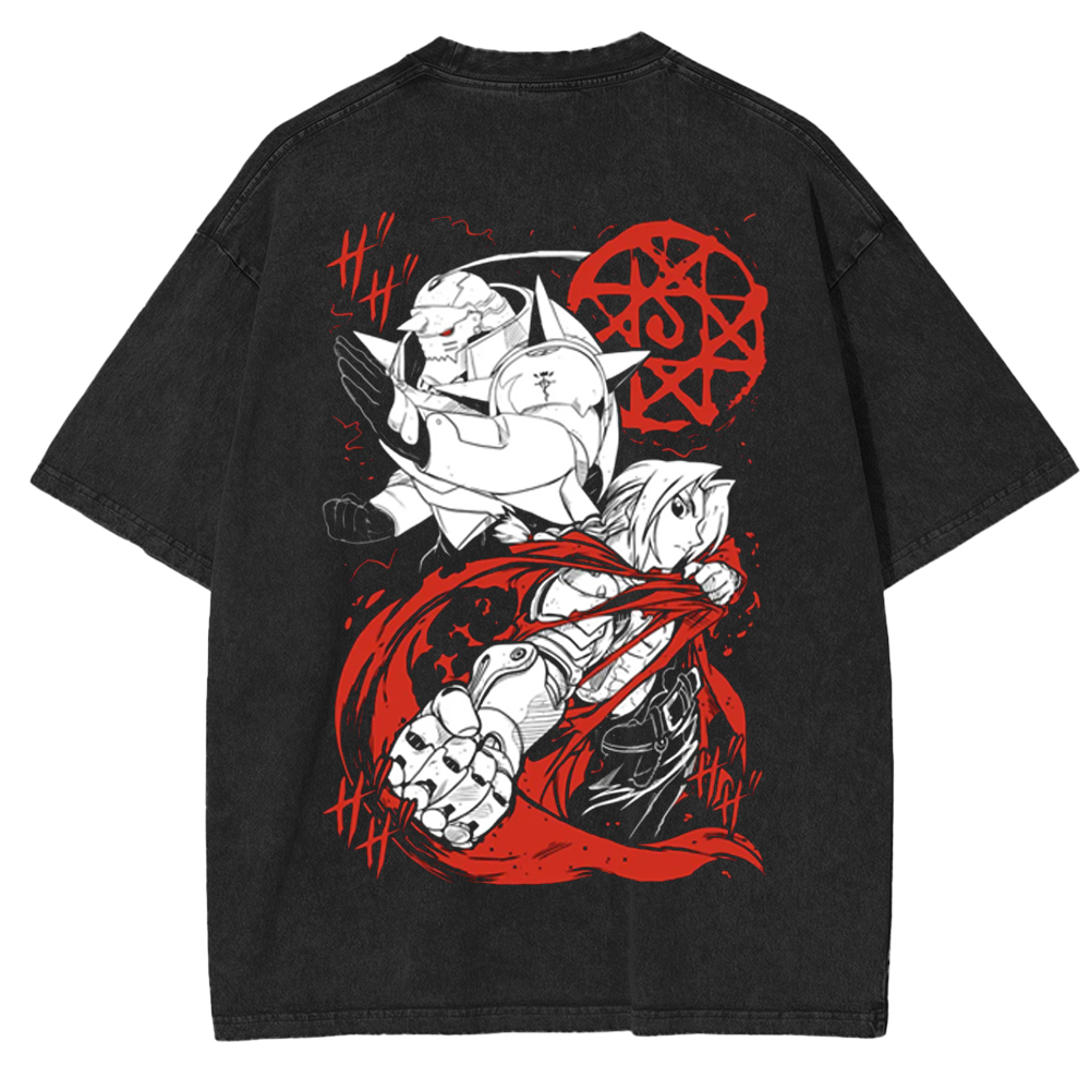 Alphonse Elric x Fullmetal Alchemist Brotherhood Anime Unisex Washed T-Shirt