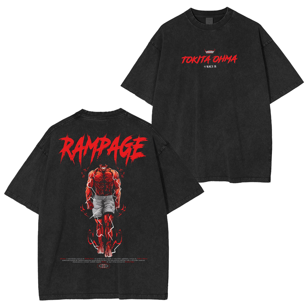Kengan Ashura Tokita Ohma Advance Mode Washed Tshirt