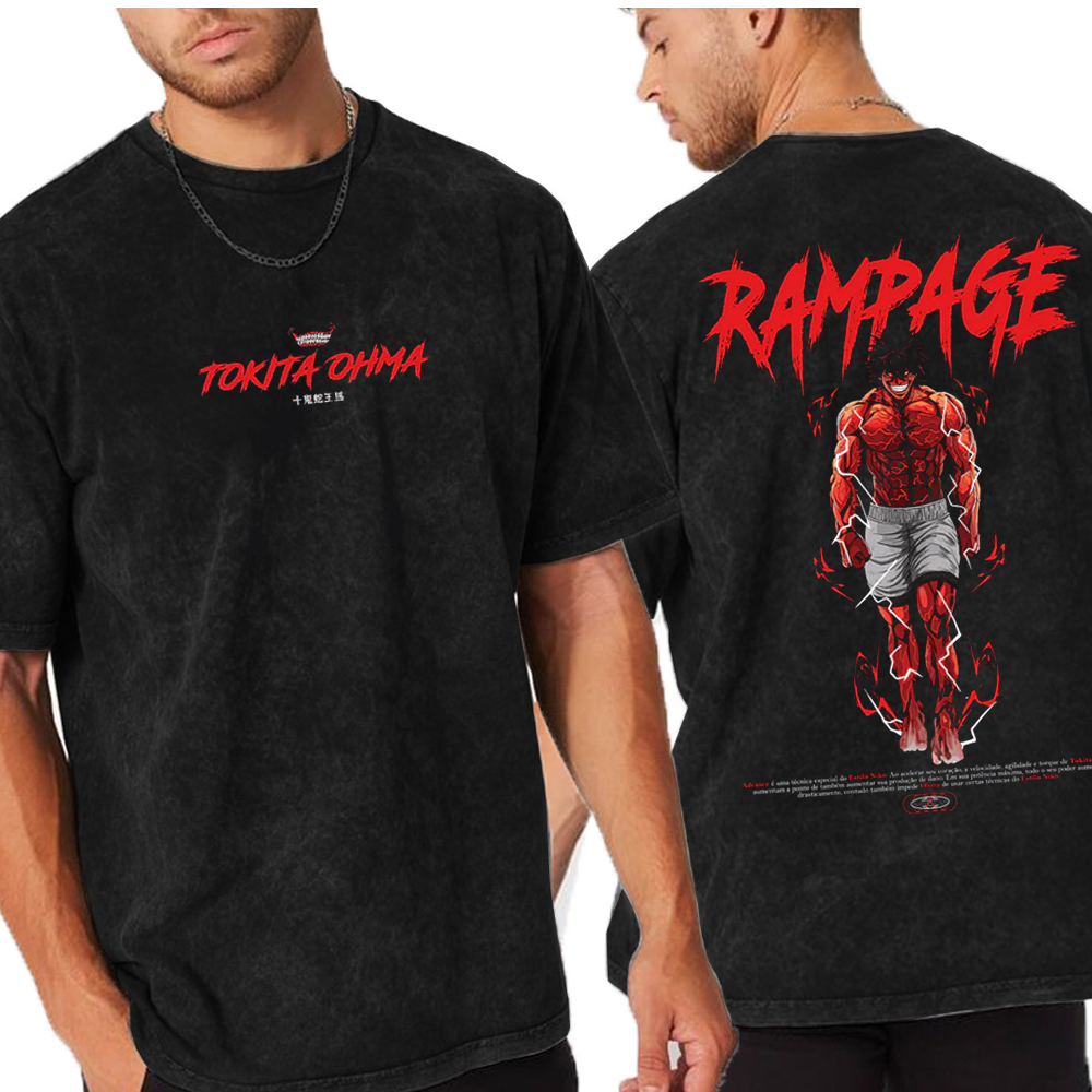 Kengan Ashura Tokita Ohma Advance Mode Washed Tshirt