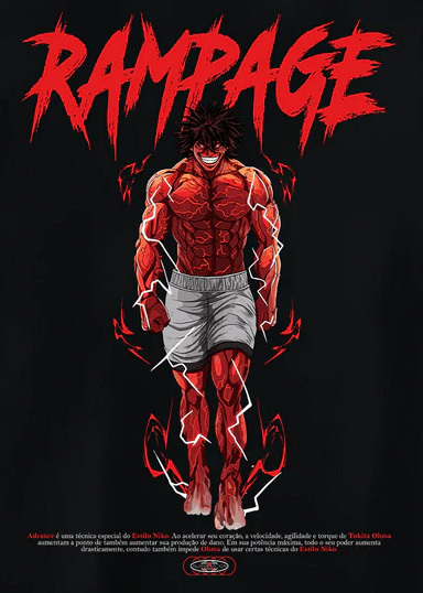 Kengan Ashura Tokita Ohma Advance Mode Washed Tshirt