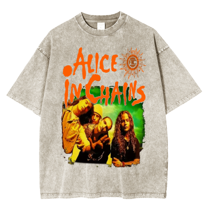 Alice in Chains do beavis and butthead Unisex Washed T-Shirt