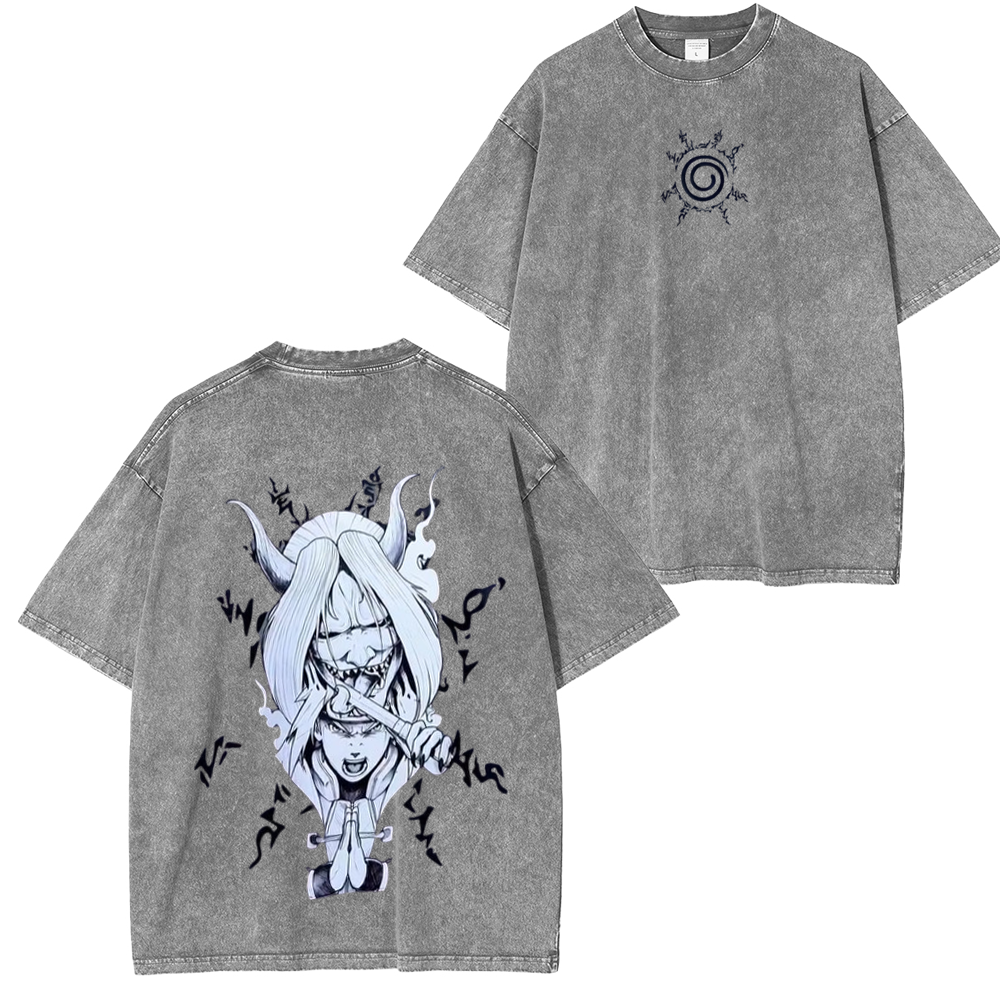Naruto Anime Unisex Washed T-Shirt