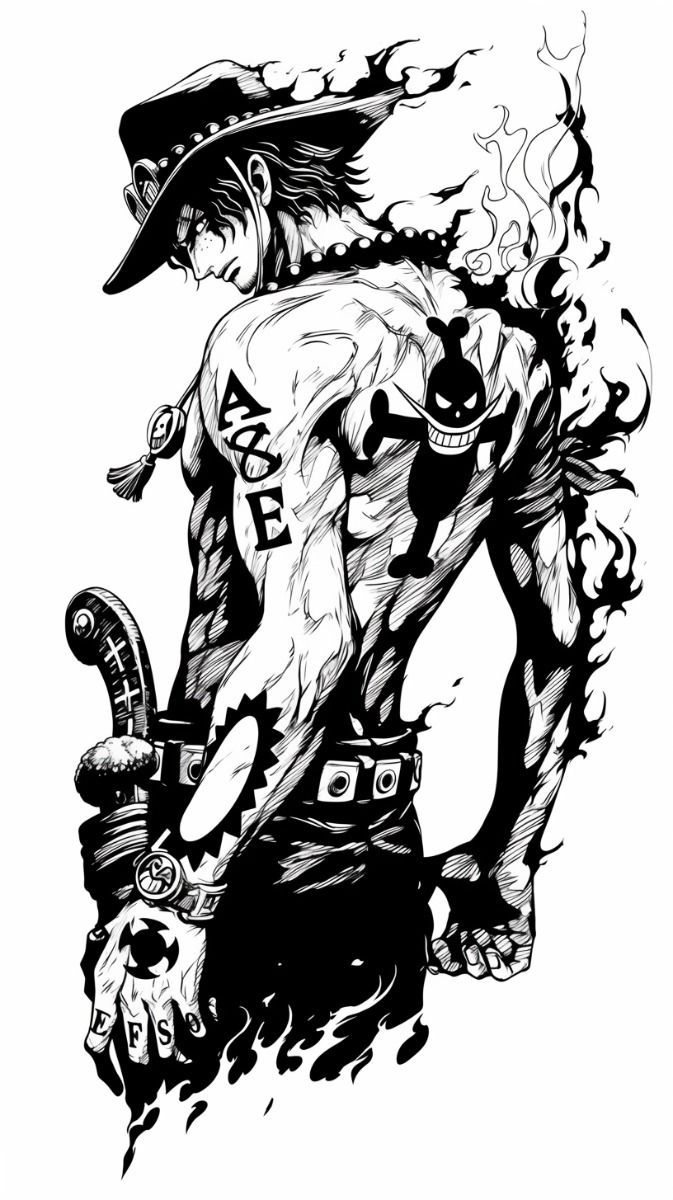 Retro Heavy Portgas D. Ace Unisex Washed T-Shirt