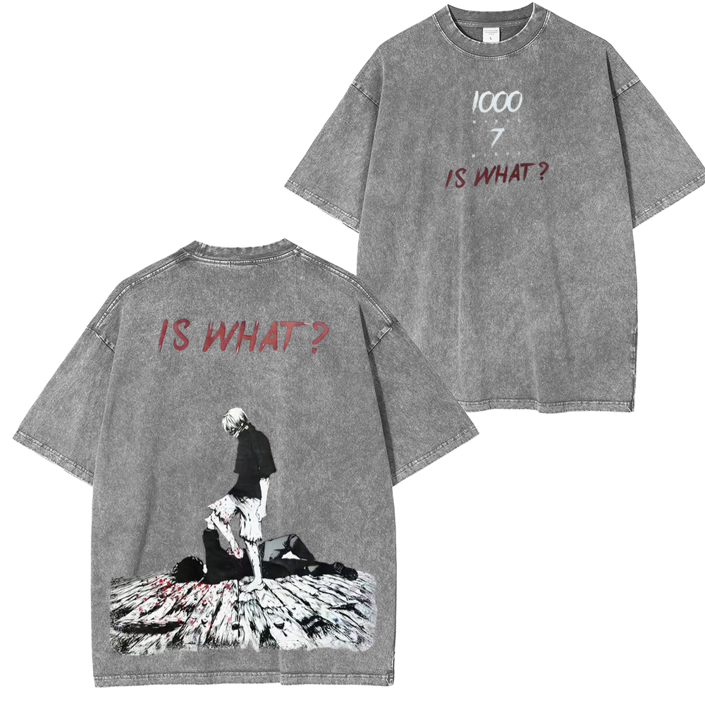 Retro Ken Kaneki Unisex Washed T-Shirt