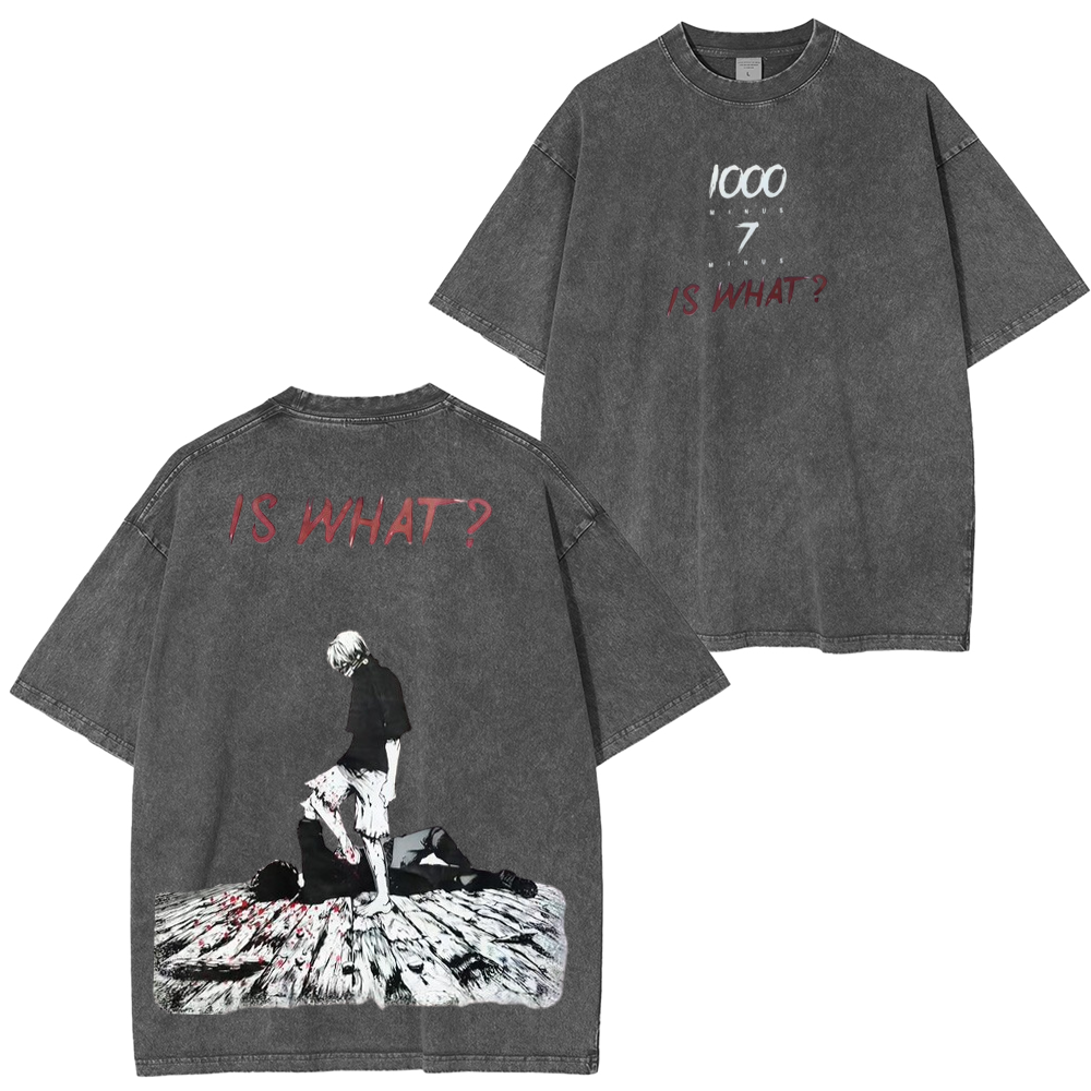 Retro Ken Kaneki Unisex Washed T-Shirt