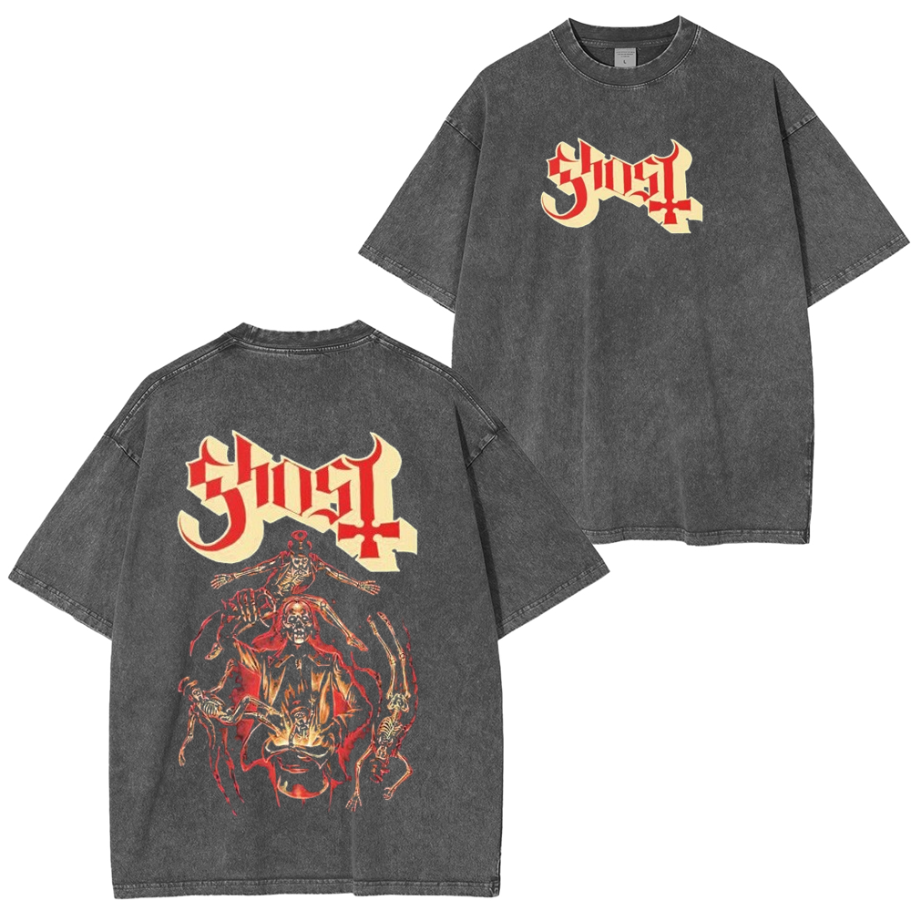 Ghost Magician Noah Cutter Meihoff Magic Skeletons Unisex Washed T-Shirt