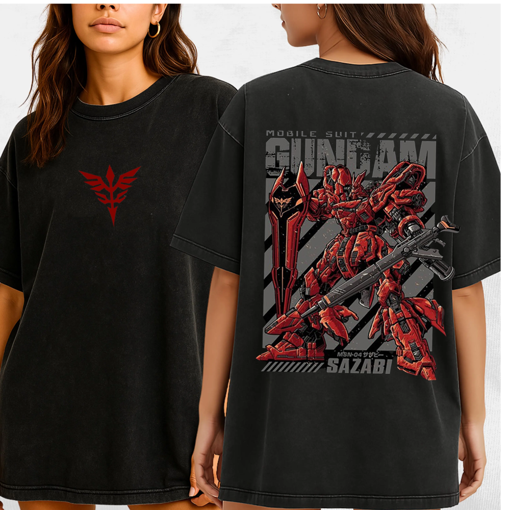 Vintage Gundam Unisex Washed T-Shirt