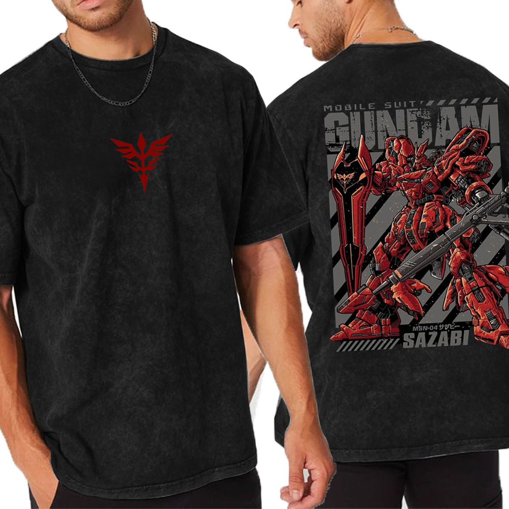 Vintage Gundam Unisex Washed T-Shirt
