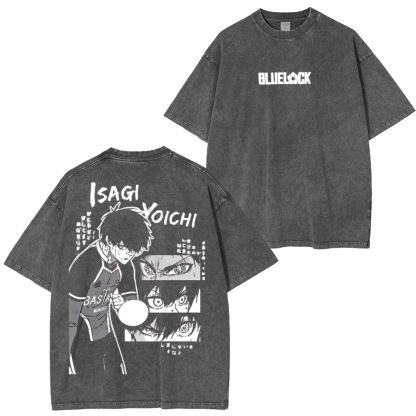Isagi Yoichi Volley Blue Lock Unisex Washed T-Shirt