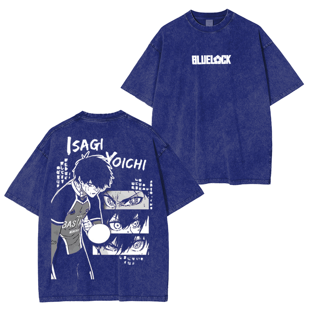 Isagi Yoichi Volley Blue Lock Unisex Washed T-Shirt