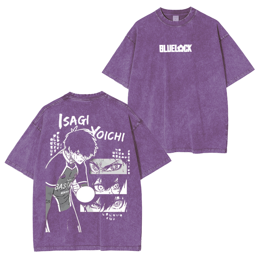 Isagi Yoichi Volley Blue Lock Unisex Washed T-Shirt