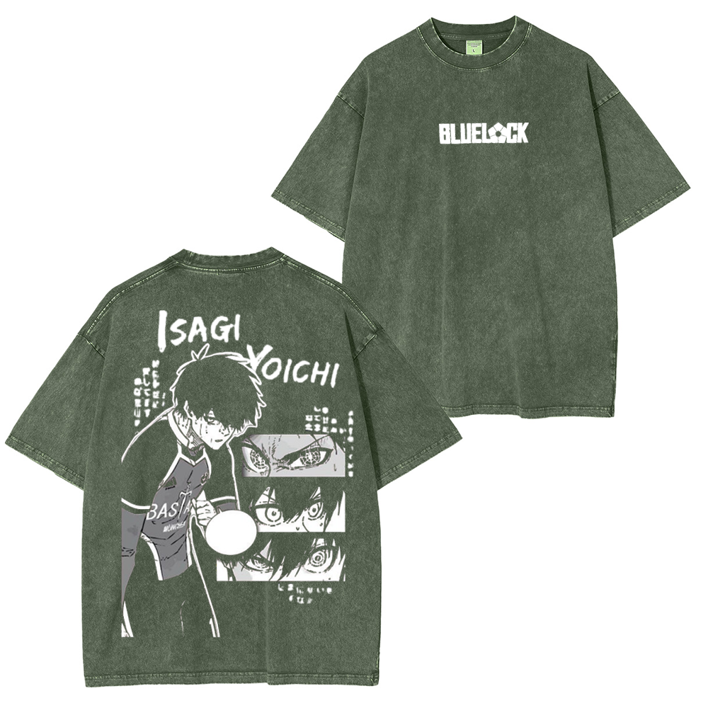 Isagi Yoichi Volley Blue Lock Unisex Washed T-Shirt