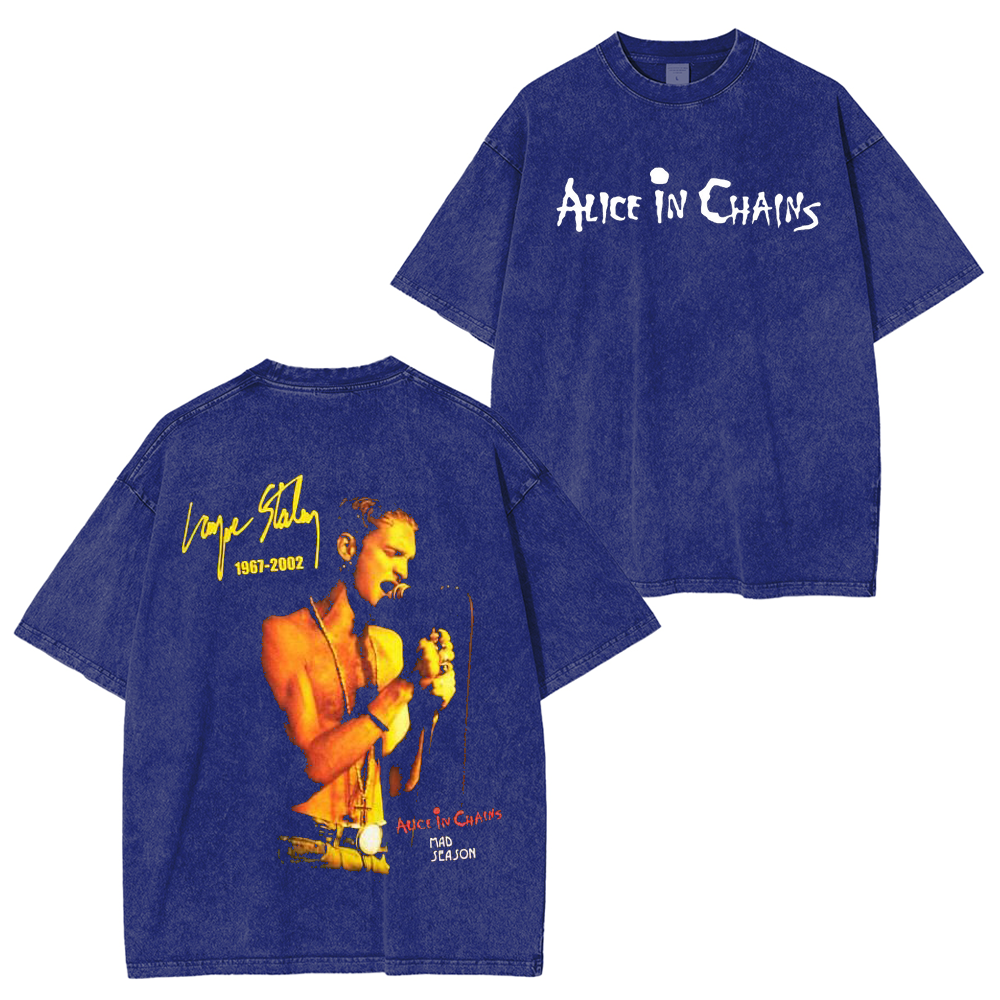 Layne Staley alice in chains Unisex Washed T-Shirt