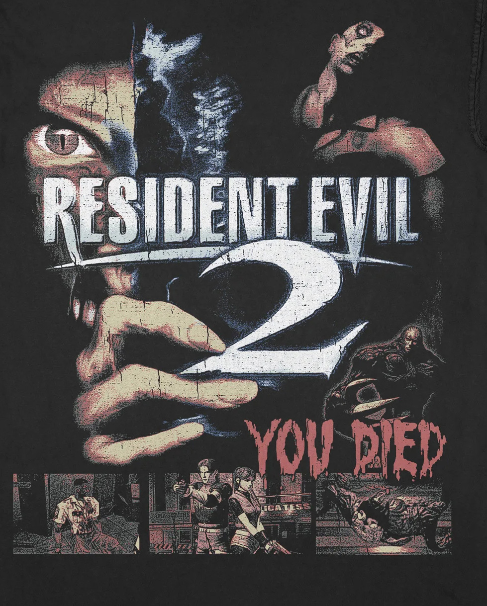 Resident Evil 2 You Died Game Capcom Washed Unisex T-Shirt