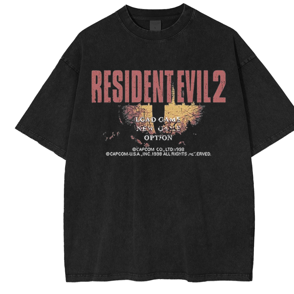 Resident Evil 2 You Died Game Capcom Washed Unisex T-Shirt