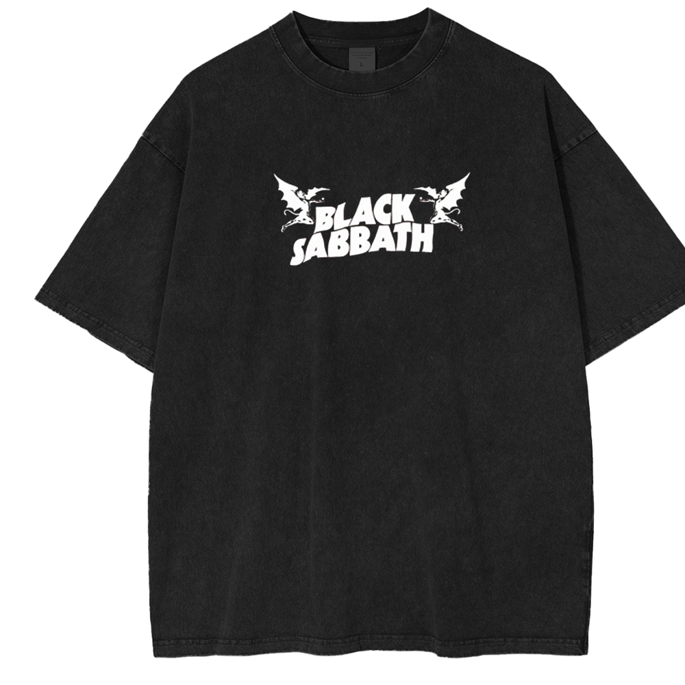 Baju atasan tengkorak terlaris BLACK SABBATH  Washed Unisex T-Shirt